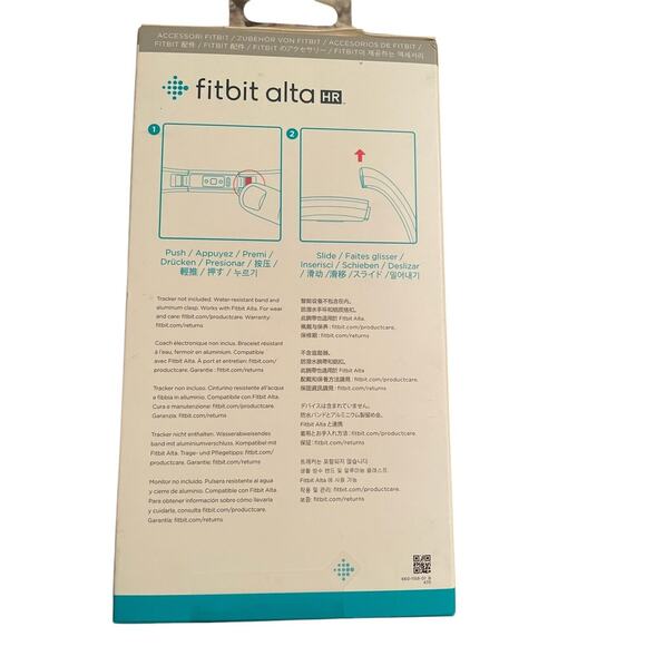 𝅺Fitbit Alta/ Alta HR Classic Band Bracelet Accessory Womans  Large Gray NIB - Picture 2 of 7